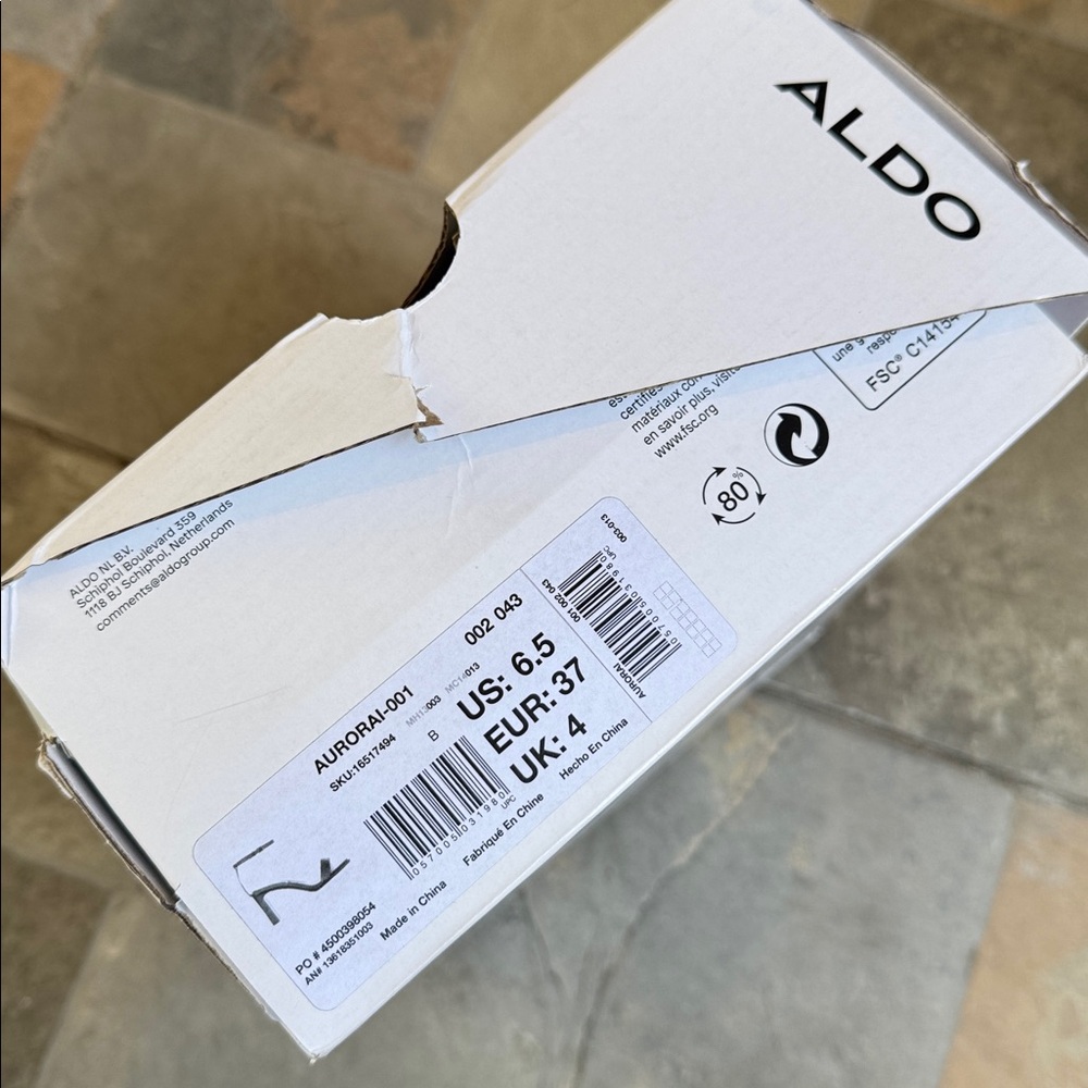 ALDO Black Strappy Square-Toe Ankle Strap Heels - Picture 7 of 7